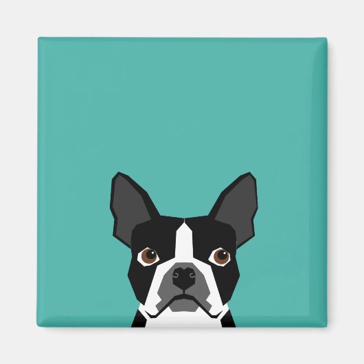 Boston Terrier hondenmagneet Magneet (Voorkant)
