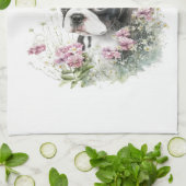 Boston Terrier Hondenmoeder Bloemstuk Theedoek (Gevouwen)