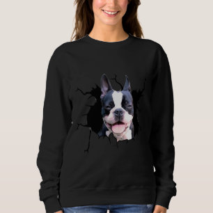 Boston Terrier Hondenrassen Dogs Puppy Decal Crack Trui