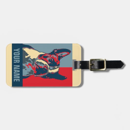 Boston Terrier Hope Geïnspireerd Bagagelabel (Voorkant horizontaal)