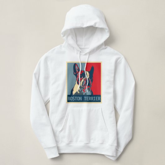 Boston Terrier Hope Poster Hoodie (Design voorkant)
