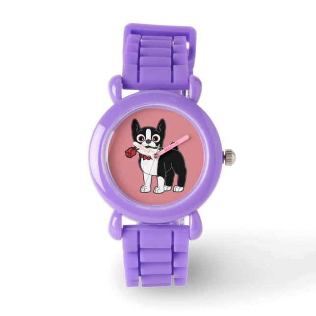 Boston Terrier Horloge (Voorkant)