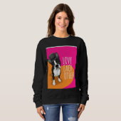 Boston Terrier houdt van elkaar Trui (Voorkant volledig)