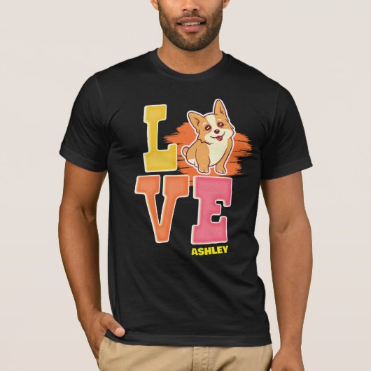 Boston Terrier houdt van schattige kleur T-shirt (Voorkant)