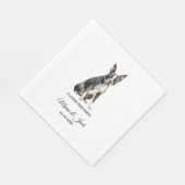 Boston Terrier Huisdier Cocktail Bruiloft Servet (Hoek)