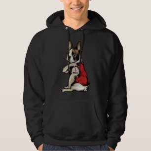 Boston Terrier I Love mama Dog Gif Hoodie