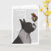 Boston Terrier Ice Cream Kaart (Gele Bloem)