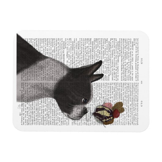 Boston Terrier Ice Cream Magneet (Horizontaal)