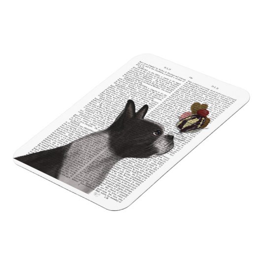 Boston Terrier Ice Cream Magneet (Linkerzijde)