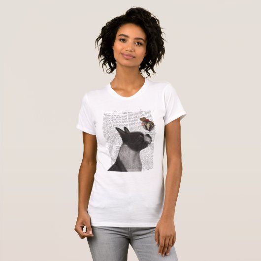 Boston Terrier Ice Cream T-shirt (Voorkant volledig)