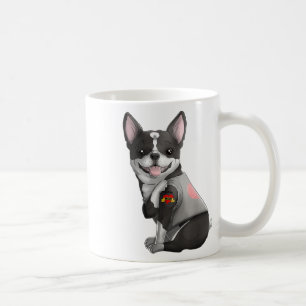 Boston Terrier Ik Hou Mam Tattoo Dog Shirt Moeders Koffiemok