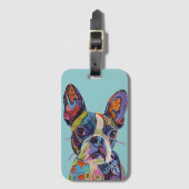 Boston Terrier illustratie Bagagelabel (Voorkant (verticaal))