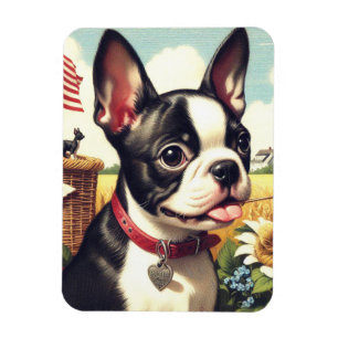Boston Terrier Illustratie Magneet