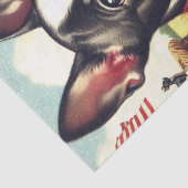 Boston Terrier Illustratie Tissuepapier (Detail)