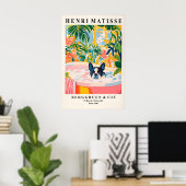 Boston Terrier in Bathtub Art Print Matisse Style (Thuiskantoor)