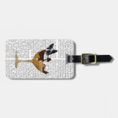 Boston Terrier in Cocktail Glass 2 Bagagelabel (Voorkant horizontaal)