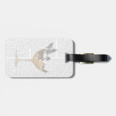 Boston Terrier in Cocktail Glass 2 Bagagelabel (Achterkant horizontaal)