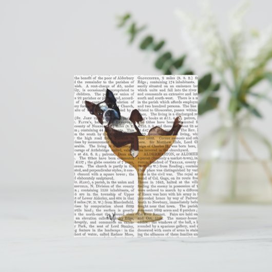 Boston Terrier in Cocktail Glass 2 Briefkaart (Staand voorkant)