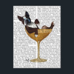 Boston Terrier in Cocktail Glass 2 Briefkaart<br><div class="desc">Gezelschapsdieren</div>