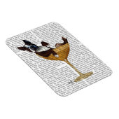 Boston Terrier in Cocktail Glass 2 Magneet (Rechterzijde)