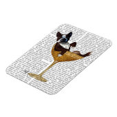Boston Terrier in Cocktail Glass 2 Magneet (Linkerzijde)
