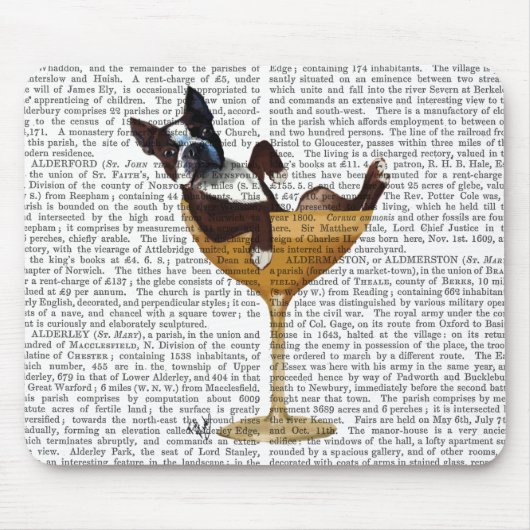 Boston Terrier in Cocktail Glass 2 Muismat (Voorkant)