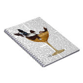 Boston Terrier in Cocktail Glass 2 Notitieboek (Rechterzijde)