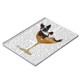 Boston Terrier in Cocktail Glass 2 Notitieboek (Linkerzijde)