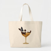 Boston Terrier in Cocktail Glass Grote Tote Bag (Voorkant)
