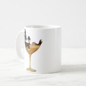 Boston Terrier in Cocktail Glass Koffiemok (Voorkant links)