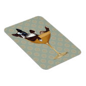 Boston Terrier in Cocktail Glass Magneet (Rechterzijde)