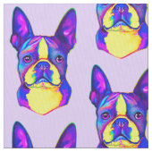 Boston Terrier in Colors Stof (Close Up)