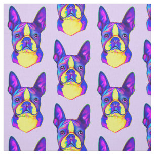 Boston Terrier in Colors Stof