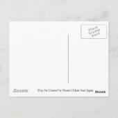 Boston Terrier in de Box Cartoon Briefkaart (Achterkant)