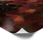 Boston Terrier in de herfst laat Herfst inspireren Perfect Poster (Hoek)