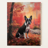 Boston Terrier in de herfst laat Herfst inspireren Planner (Achterkant)