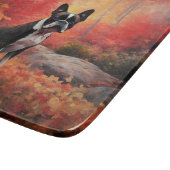 Boston Terrier in de herfst laat Herfst inspireren Snijplank (Hoek)