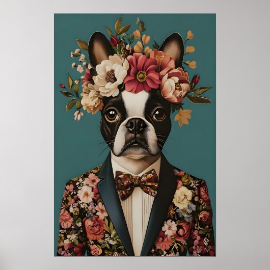 Boston Terrier In Suit Poster, Boston Terrier Poster (Voorkant)