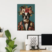 Boston Terrier In Suit Poster, Boston Terrier Poster (Thuiskantoor)