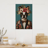 Boston Terrier In Suit Poster, Boston Terrier Poster (Keuken)