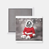 BOSTON TERRIER IN XMAS OUTFIT MAGNEET (Voorkant / Achterkant)