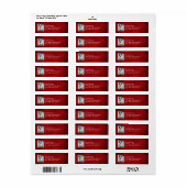 Boston Terrier in zwart-wit met rode rug Etiket (Full Sheet)