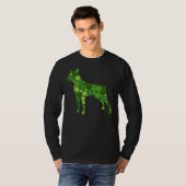 Boston Terrier Irish Green Shamrock C St Patricks T-shirt (Voorkant volledig)