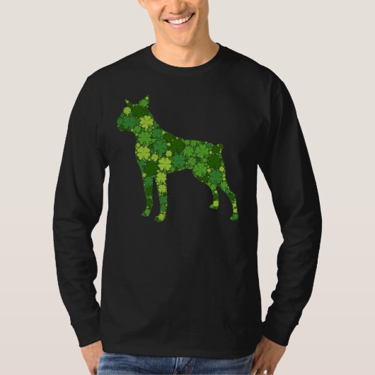 Boston Terrier Irish Green Shamrock C St Patricks T-shirt (Voorkant)