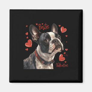 Boston Terrier Is Mijn Valentijn Schattige Huisdie Magneet