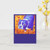 Boston Terrier Kaart - "Daisy" (Gele Bloem)
