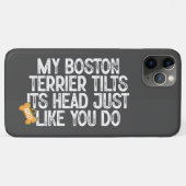 Boston Terrier Kantelt Kop Grappig Citaat Hond Pap Case-Mate iPhone Case (Achterkant (horizontaal))