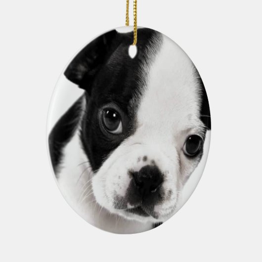 Boston Terrier Keramisch Ornament (Rechts)