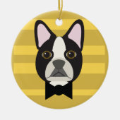 Boston Terrier Keramisch Ornament (Voorkant)