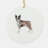 Boston Terrier Keramisch Ornament (Voorkant)
